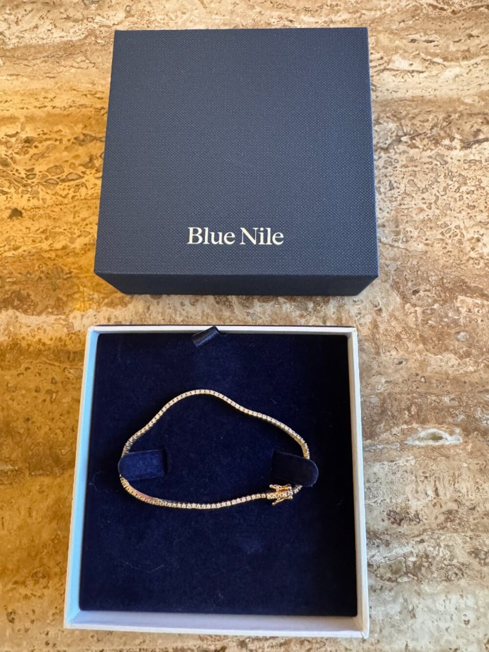 Diamond Tennis Bracelet | 14K Yellow Gold | Blue Nile - Picture 3 of 8